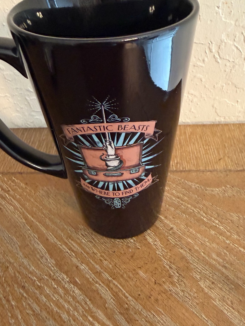 Warner Bros. Black Ceramic Fantastic Beasts Mug with Pink and Blue Accents